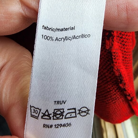 VENUS Red/Black Print Sweater Dress Size 1X - Picture 9 of 16